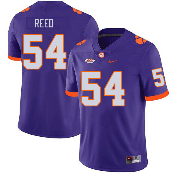 Men #54 Ian Reed Clemson Tigers College Football Jerseys Stitched-Purple - Click Image to Close